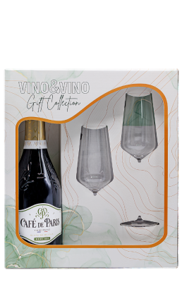CAFE DE PARIS 
Demi-Sec Blanc de Blancs 
With 2 glasses | VINO&VINO