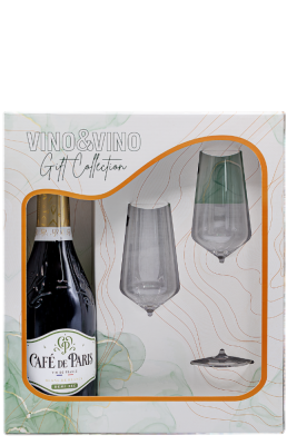 CAFE DE PARIS 
Demi-Sec Blanc de Blancs 
With 2 glasses | VINO&VINO