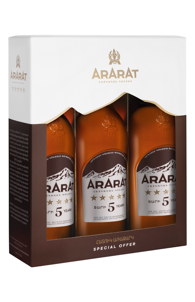ARARAT Five Stars Triple pack - ԿՈՆՅԱԿ | VINO&VINO