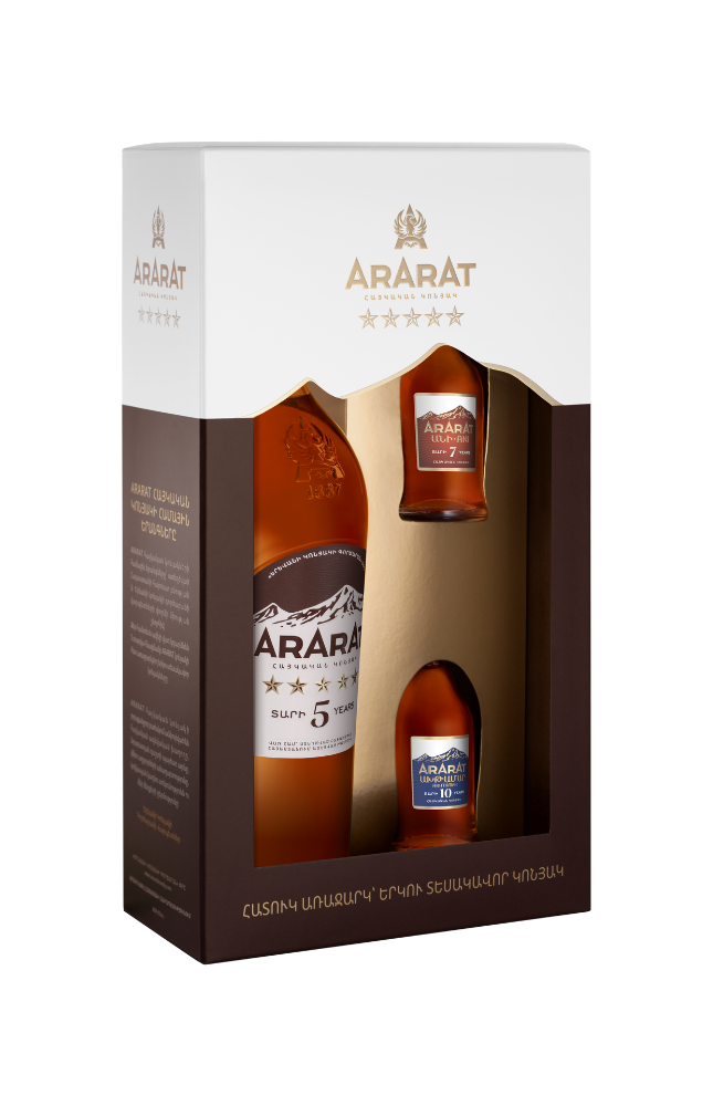 ARARAT Five Stars with ARARAT Ani & ARARAT Akhtamar 0.05 mini bottles | VINO&VINO