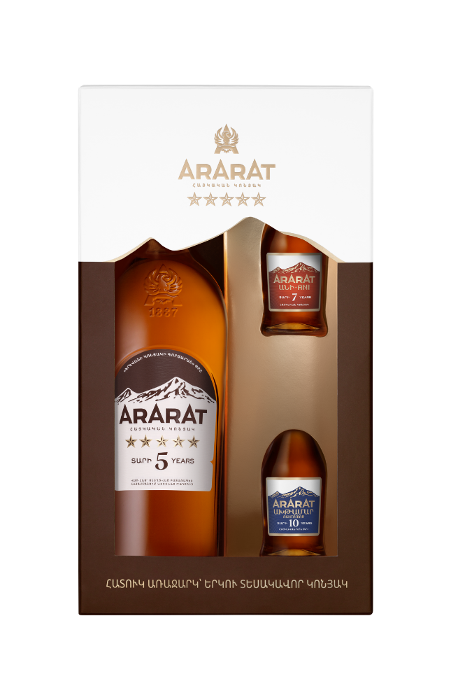 ARARAT Five Stars with ARARAT Ani & ARARAT Akhtamar 0.05 mini bottles | VINO&VINO